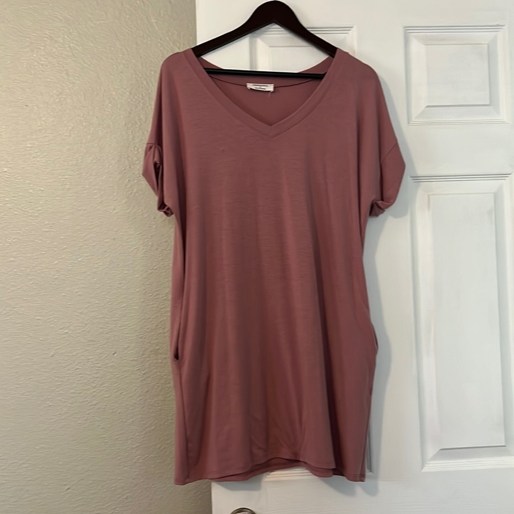 Dark pink large size dress only wore one time!